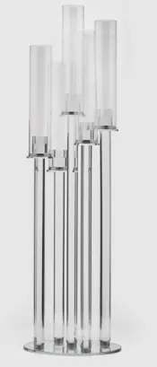 Crystal Glass 5-Head Candleholder