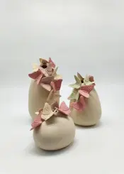 Butterfly Pebble Fine Bone China Vases