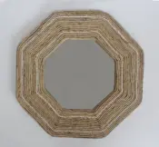 Hexagon Banana Bark Mirror