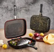 Cast Aluminum Double Grill Pan