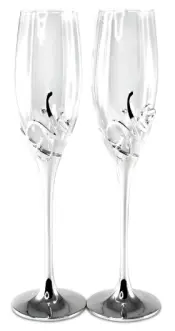 Silver Champagne Flutes