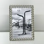 BSDEC718-4 Silver Photo Frame