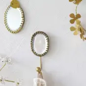 Handmade Brass Hook with Mirror