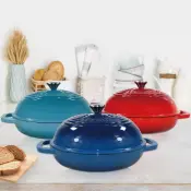 28cm Panci Besi Coran Enamel