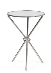 Stainless Steel Mirrored Three-Leg Table