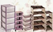 Caja de almacenamiento de plástico con tapa y ruedas
