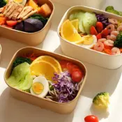 PLA 및 수성 코팅 종이 그릇