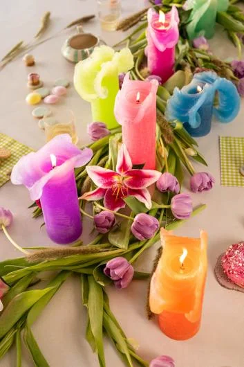 bika Candles Summertime Fluorescent Candle Collection