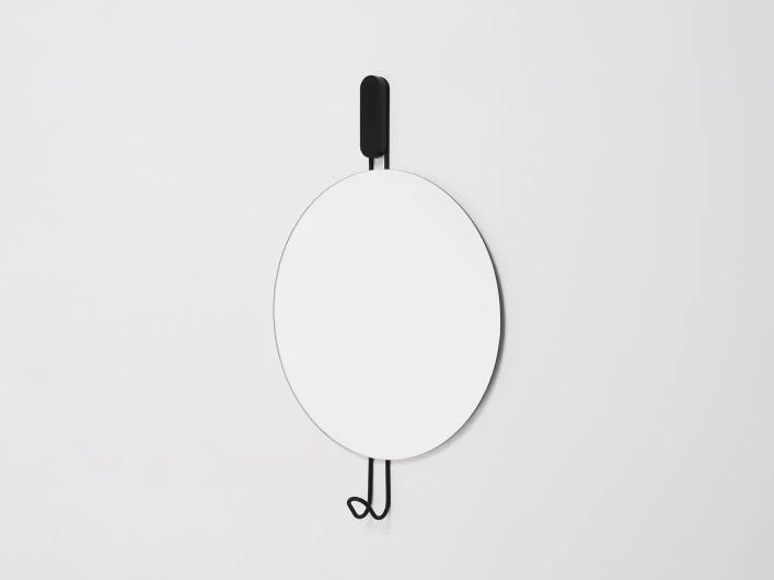 Wall-Mounted Mirror with Hook