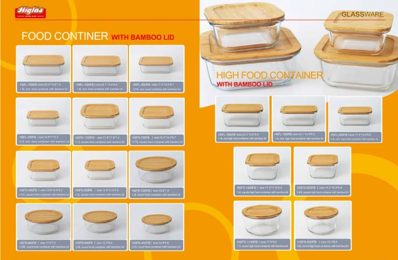 Food Container with Bamboo Lid