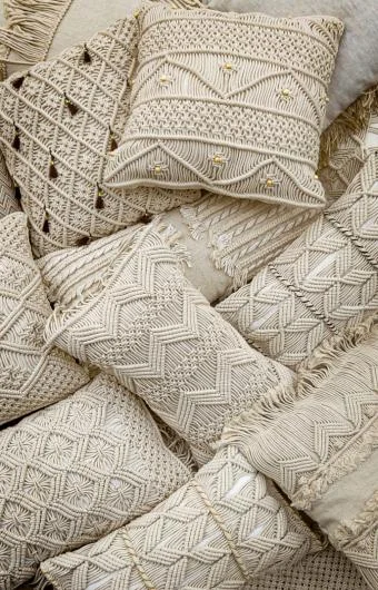 Macrame Cushions Storage Hammock Furniture