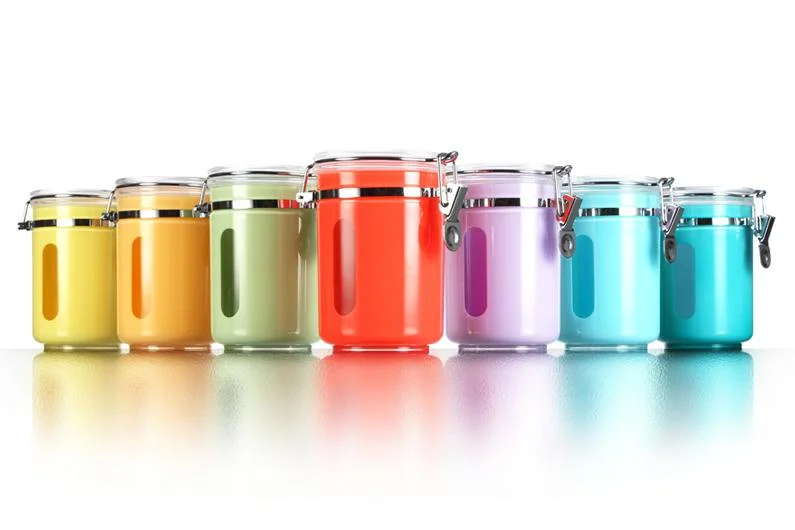 Double Wall Canisters with Buckle and Window