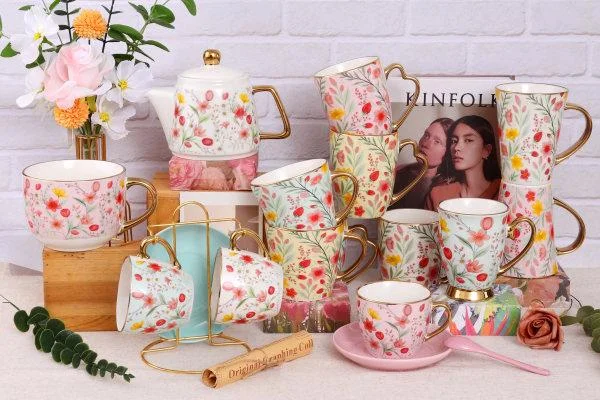 Gold Decal Porcelain Set
