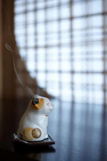 Small Cat Incense Burner