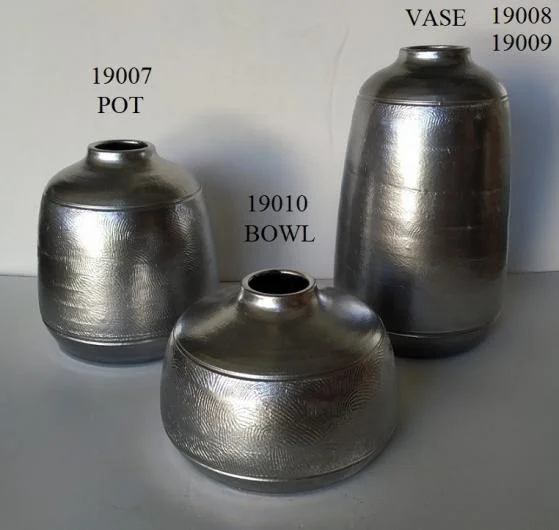 Silver Painted Terracotta Decor