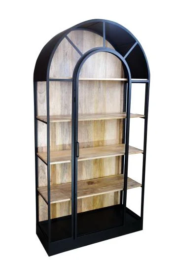 Wood Metal Showcase Cabinet