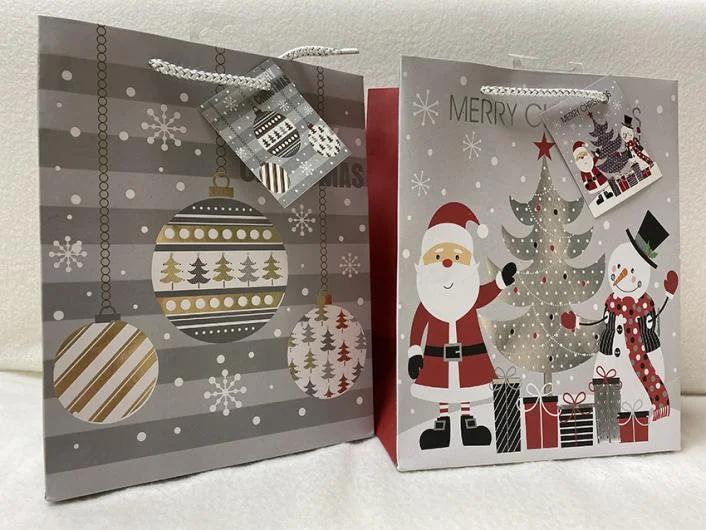 Christmas Paper Bag with Hot Stamping