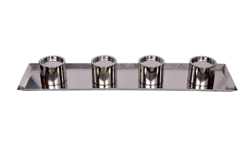 Fantasy Exports 4 Pillar Holder with Tray