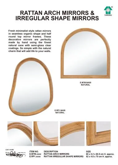 Rattan Arch and Irregular Mirrors