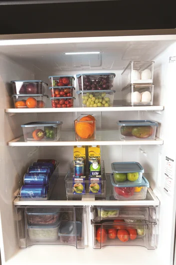 PET Refrigerator Food Container Organizer