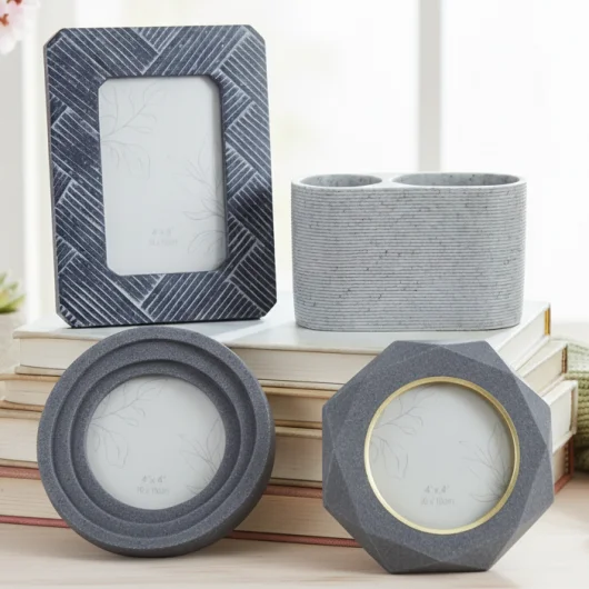 Modern Stone-Texture Frame Accessory Collection