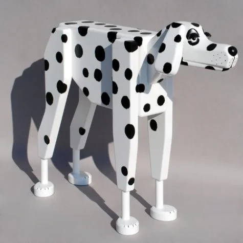 Pit Hand-Painted Solid Wood Dog