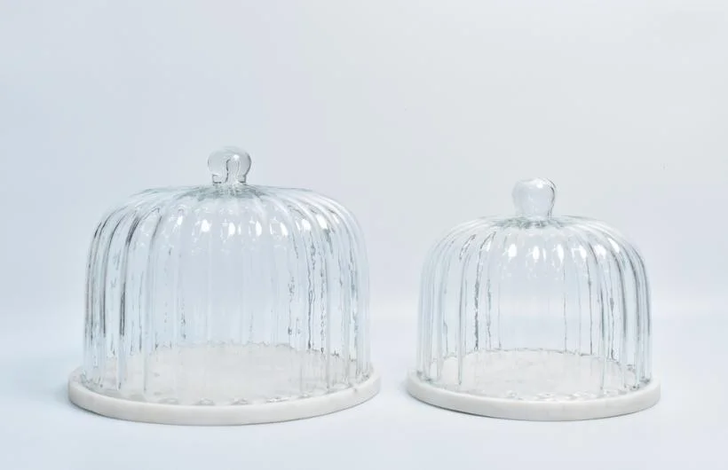 Glass Dome with Marble Base