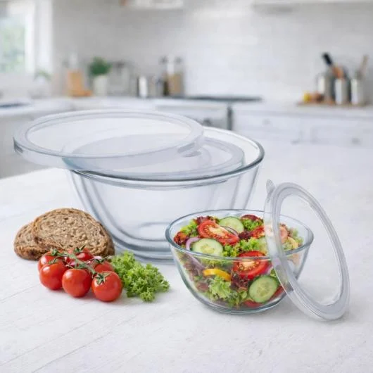 Mixing Bowls with Transparent Lids