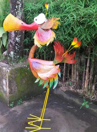 Multicolor Bird Metal Decor