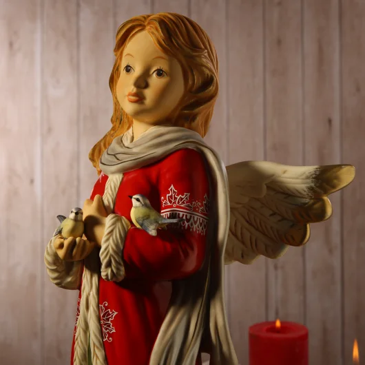 Guardian Angel Peaceful Winter Season Figurine