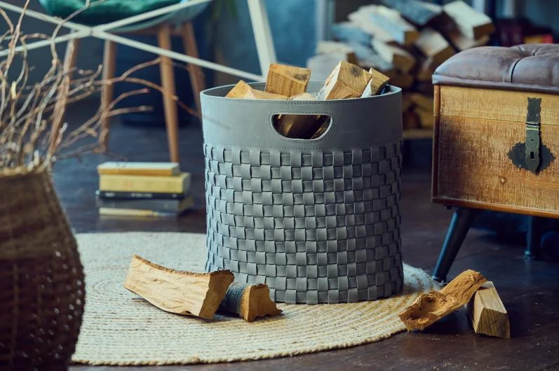 Handwoven Firewood Basket