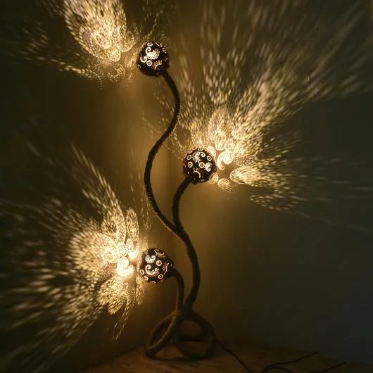 Coconut Shell Floor Lamp