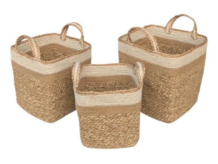 Cesta de yute y esparto