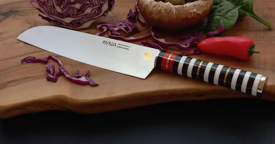 CUREL Ręcznie Wykonany Nóż Santoku