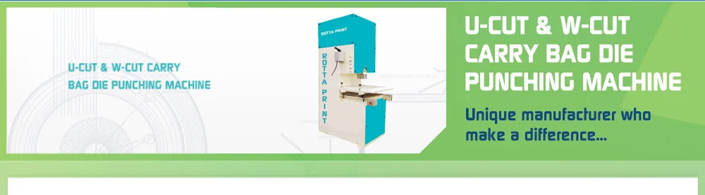 U-Cut and W-Cut Carry Bag Die Punching Machine