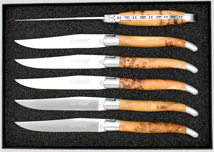 Forged Bee Juniper Wood Table Knives