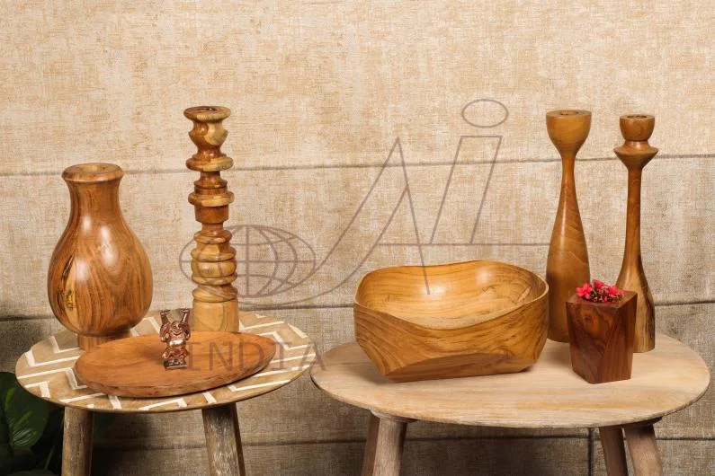 Natural Teak Wood Home Decor