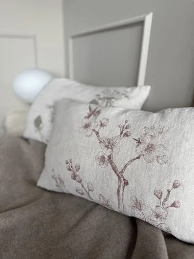 Hand Printed Linen Cushion