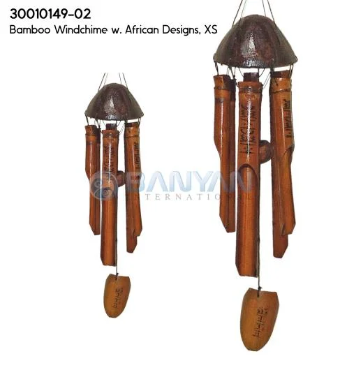 Angin bambu dengan desain Afrika