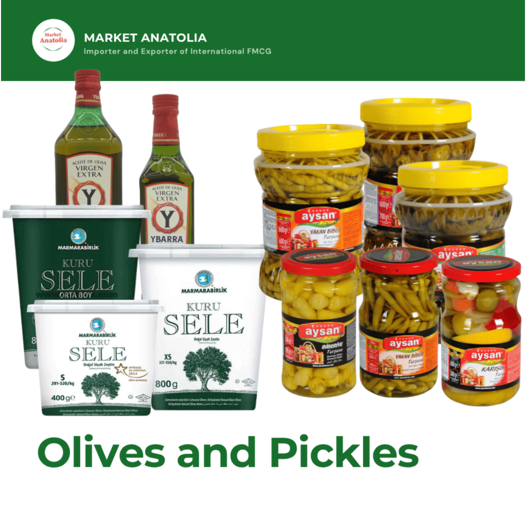 Gamma di olive e sottaceti
