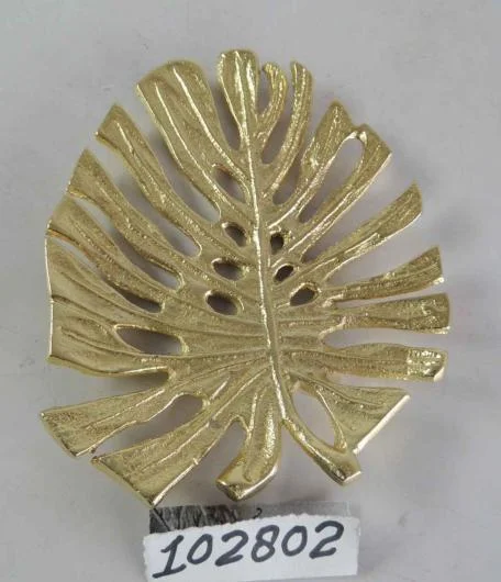 Sand Cast Aluminium Monstera Leaf Sculpture