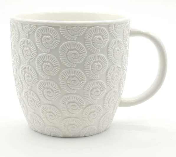 Durable Embossed Porcelain Mugs