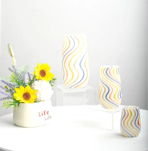Colorful Twist Drinking Glass