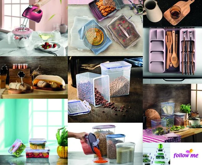 Plastic Kitchenware Items and Storage Boxes