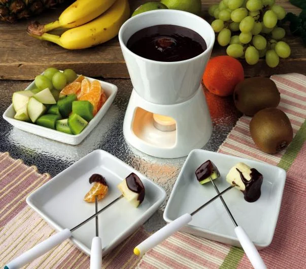 Weihnachts-Porzellan-Fondue-Lebensmittel-Geschenksets
