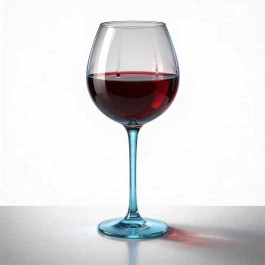 Livorno Red Wine Glass with Turquoise Stem