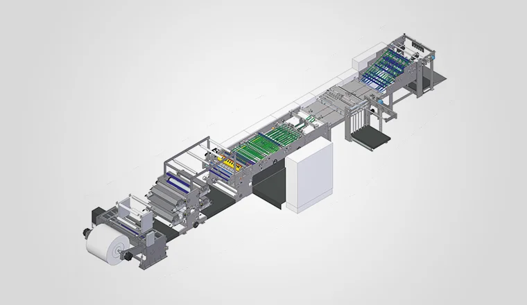 Automatic Reel-to-Bunch Ruling Flexo Printing Machine