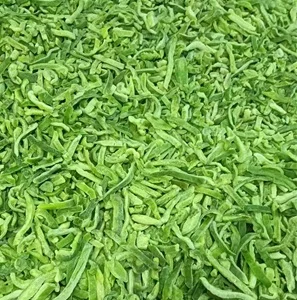 Poivrons verts tranchés congelés