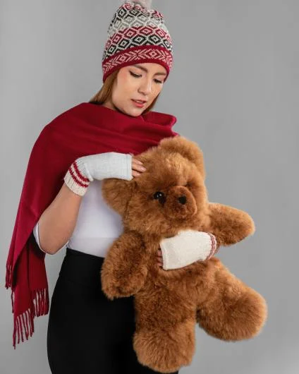 Orso di Peluche in Pura Alpaca Fatto a Mano