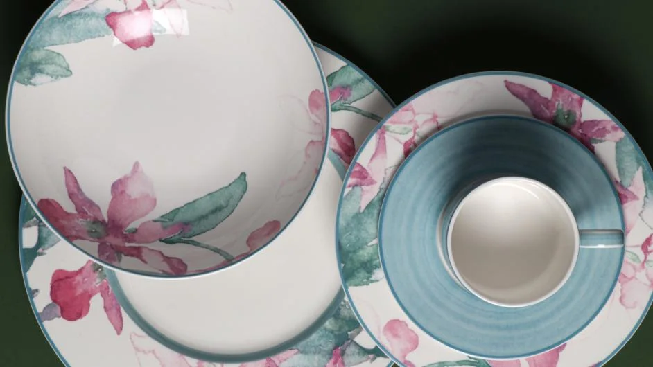 Orchid Garden Fuchsia Porcelain